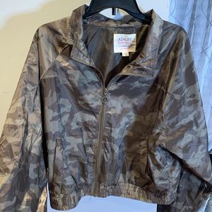 camo light rain coat